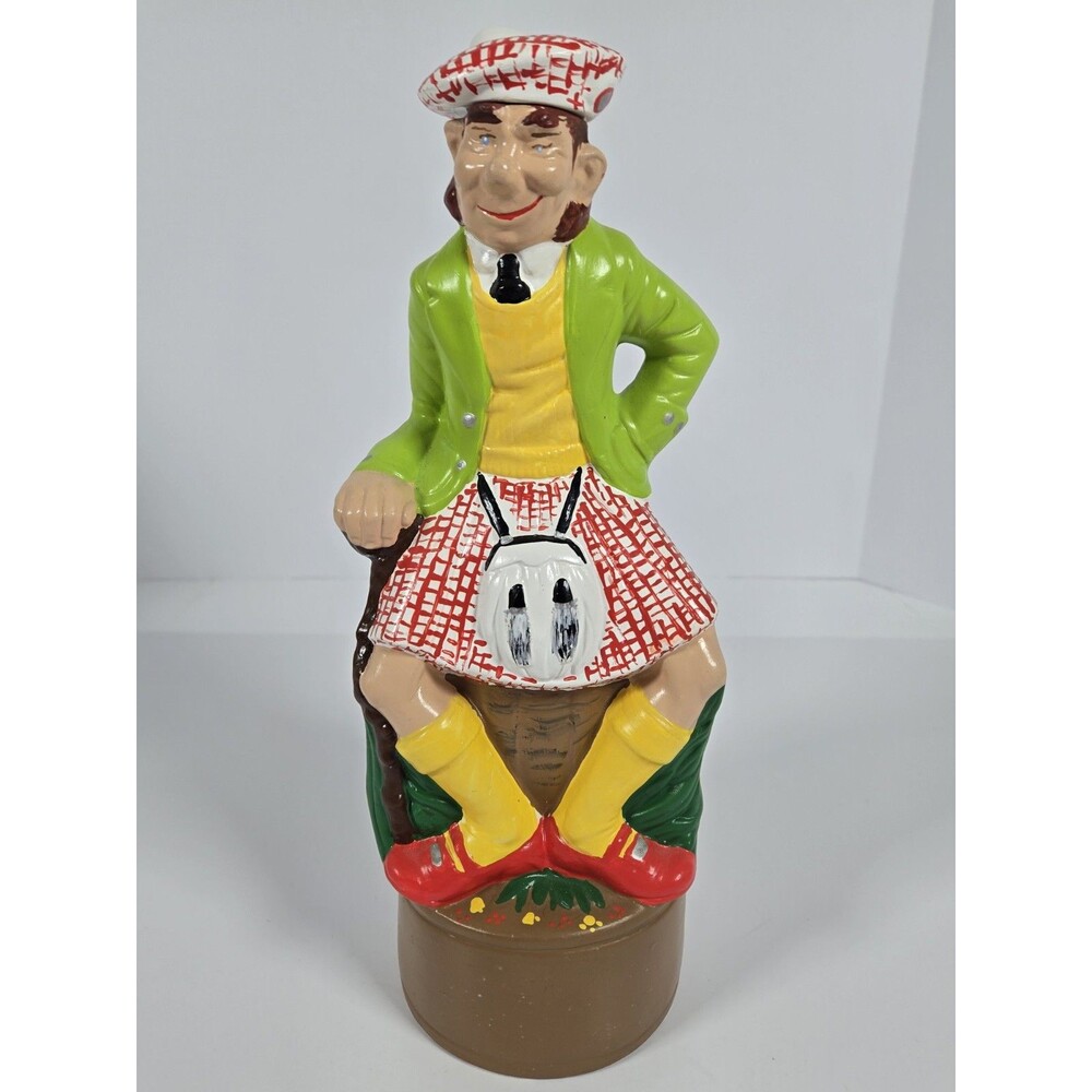 Alberta's Molds #429 Scotsman Scotch Ceramic Decanter 12" w/ Hat Stopper